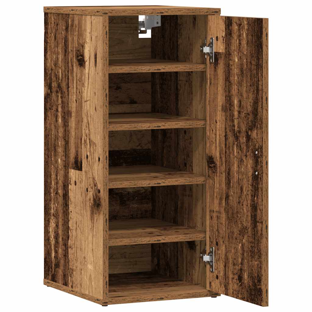 Schoenenkast 32x35x70 cm bewerkt hout oud houtkleurig is nu te koop bij PeponiXL, paradijselijk wonen!