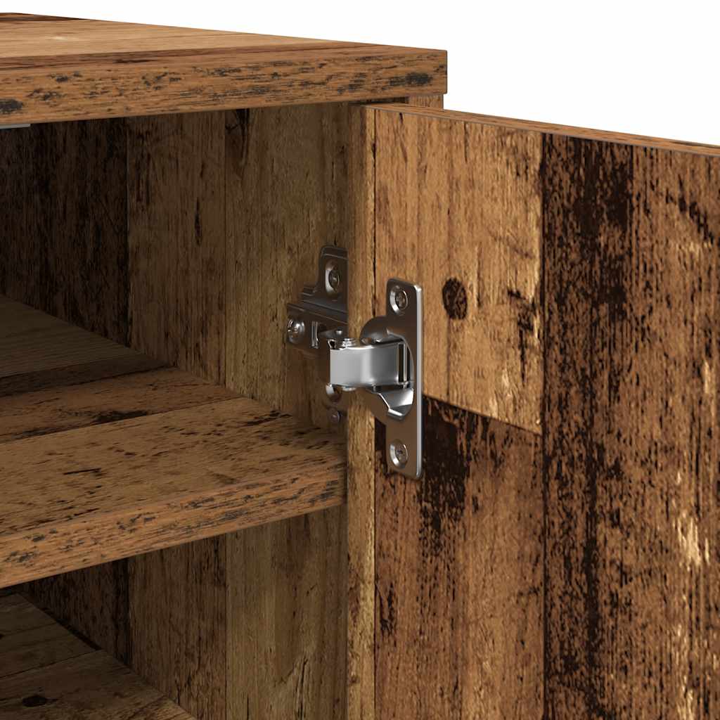 Schoenenkast 32x35x70 cm bewerkt hout oud houtkleurig is nu te koop bij PeponiXL, paradijselijk wonen!