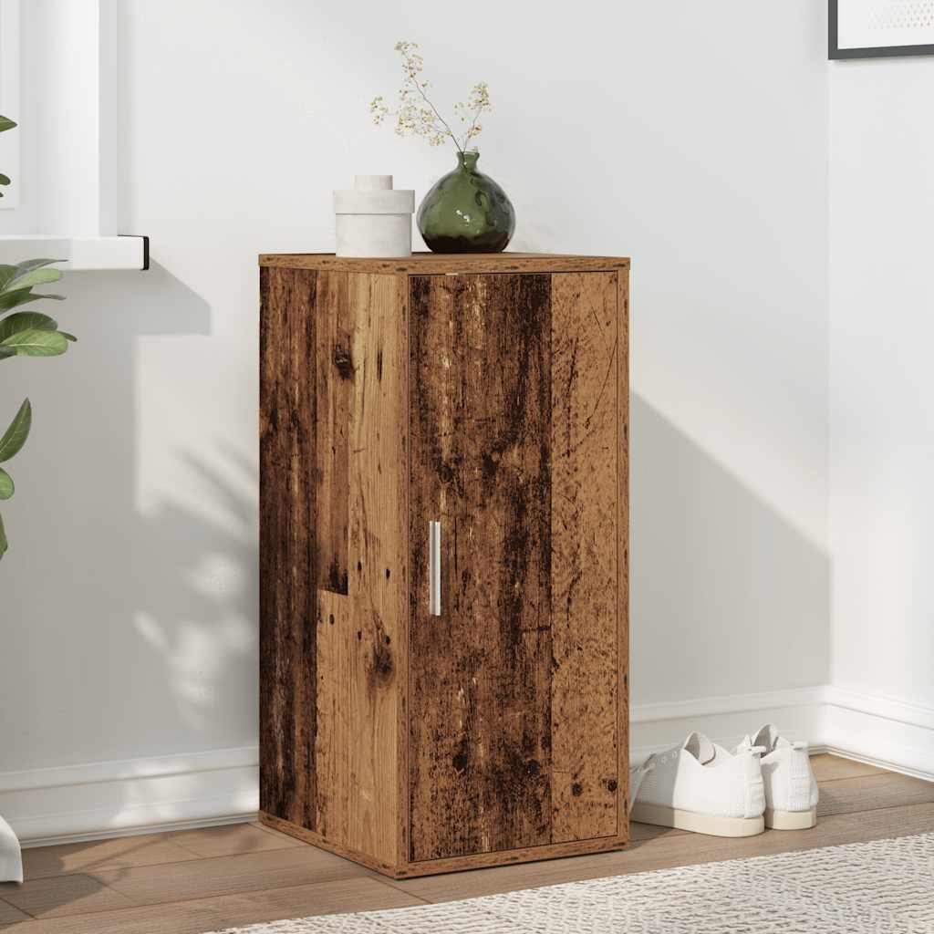 Schoenenkast 32x35x70 cm bewerkt hout oud houtkleurig is nu te koop bij PeponiXL, paradijselijk wonen!