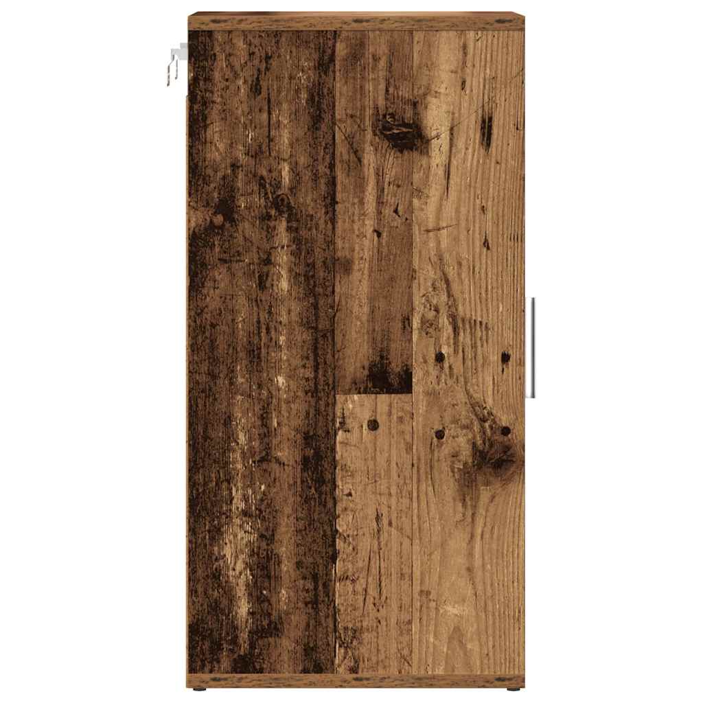 Schoenenkasten 2 st 32x35x70 cm bewerkt hout oud houtkleurig is nu te koop bij PeponiXL, paradijselijk wonen!