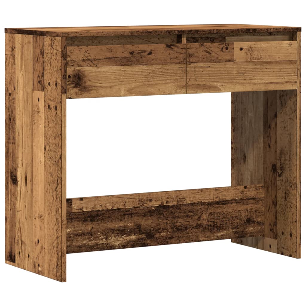 Wandtafel 89x41x76,5 cm bewerkt hout oud houtkleurig is nu te koop bij PeponiXL, paradijselijk wonen!