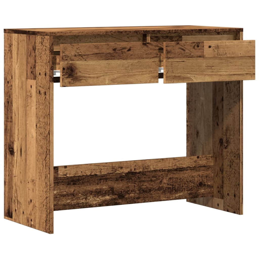Wandtafel 89x41x76,5 cm bewerkt hout oud houtkleurig is nu te koop bij PeponiXL, paradijselijk wonen!