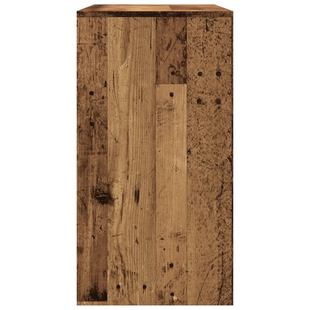 Wandtafel 89x41x76,5 cm bewerkt hout oud houtkleurig is nu te koop bij PeponiXL, paradijselijk wonen!