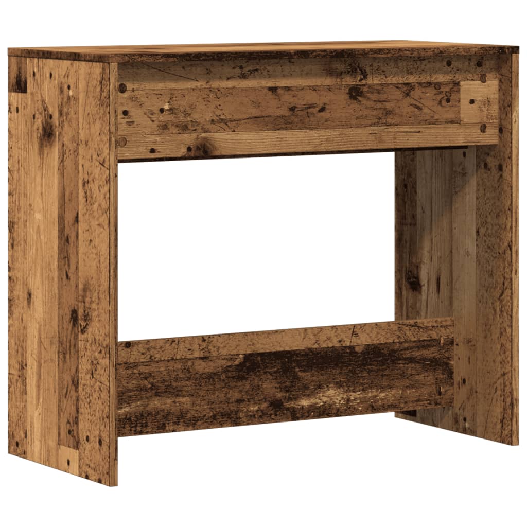 Wandtafel 89x41x76,5 cm bewerkt hout oud houtkleurig is nu te koop bij PeponiXL, paradijselijk wonen!