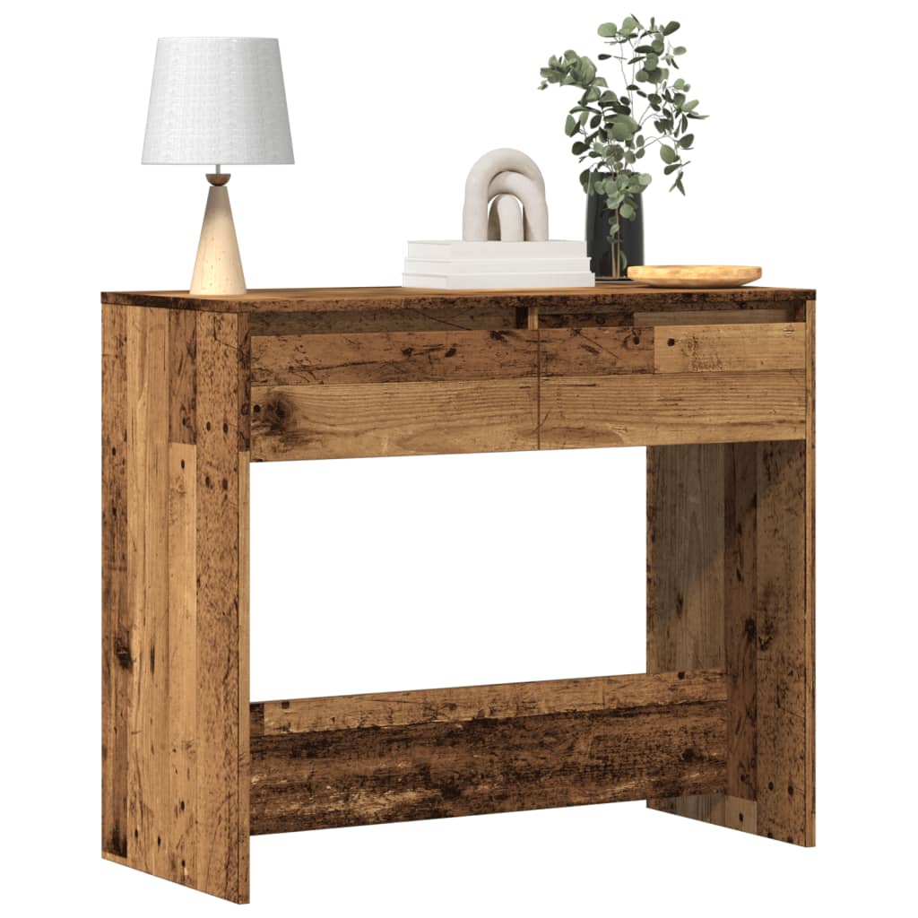Wandtafel 89x41x76,5 cm bewerkt hout oud houtkleurig is nu te koop bij PeponiXL, paradijselijk wonen!