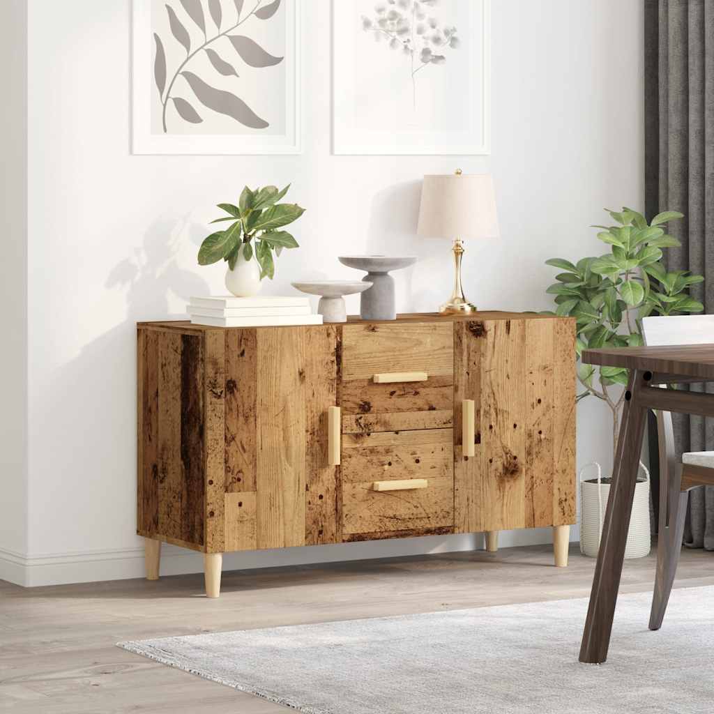 Dressoir 100x36x60 cm bewerkt hout oud houtkleurig is nu te koop bij PeponiXL, paradijselijk wonen!