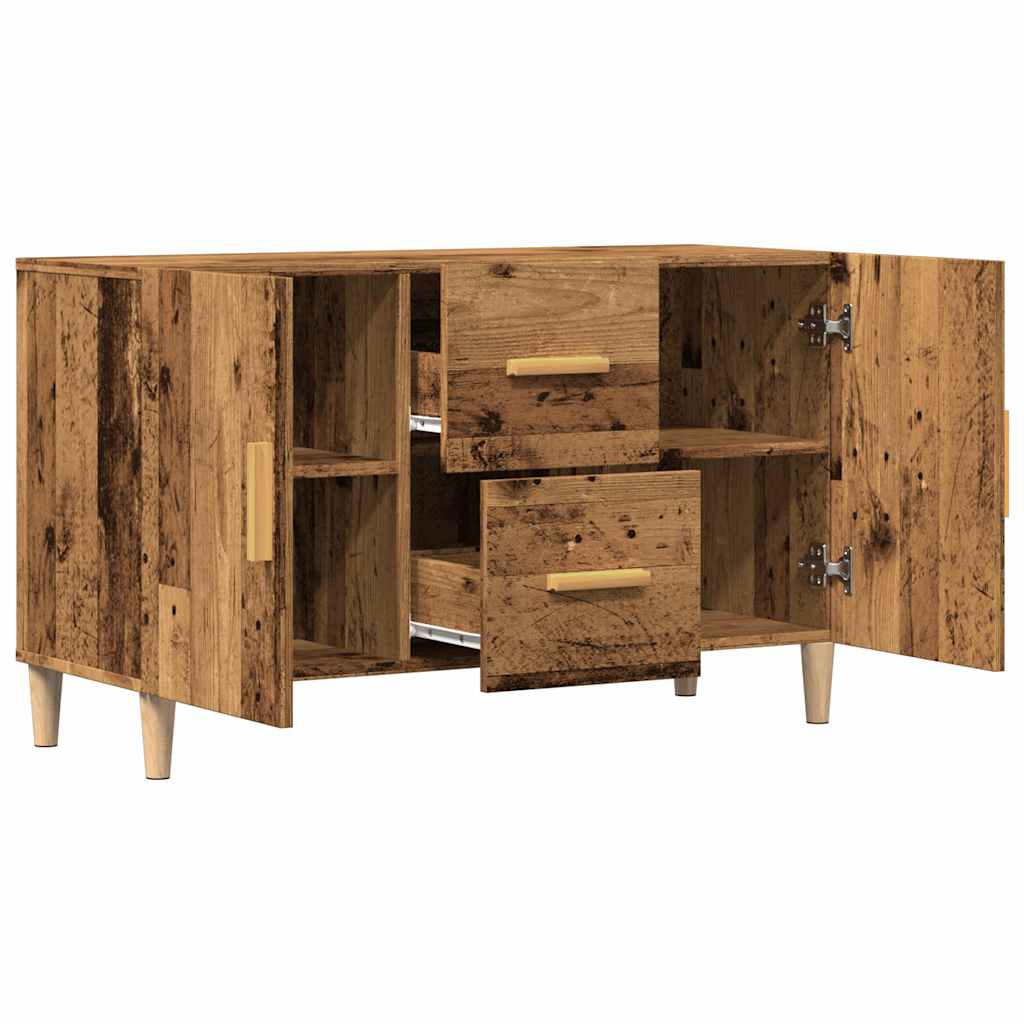 Dressoir 100x36x60 cm bewerkt hout oud houtkleurig is nu te koop bij PeponiXL, paradijselijk wonen!