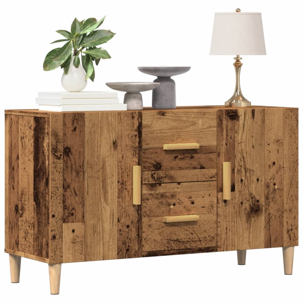 Dressoir 100x36x60 cm bewerkt hout oud houtkleurig is nu te koop bij PeponiXL, paradijselijk wonen!