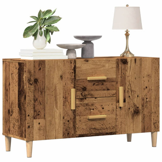 Dressoir 100x36x60 cm bewerkt hout oud houtkleurig is nu te koop bij PeponiXL, paradijselijk wonen!