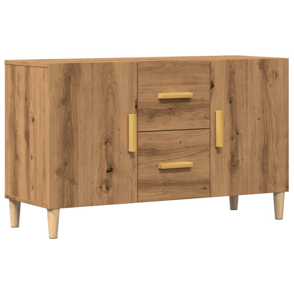 Dressoir 100x36x60 cm bewerkt hout artisanaal eikenkleurig is nu te koop bij PeponiXL, paradijselijk wonen!
