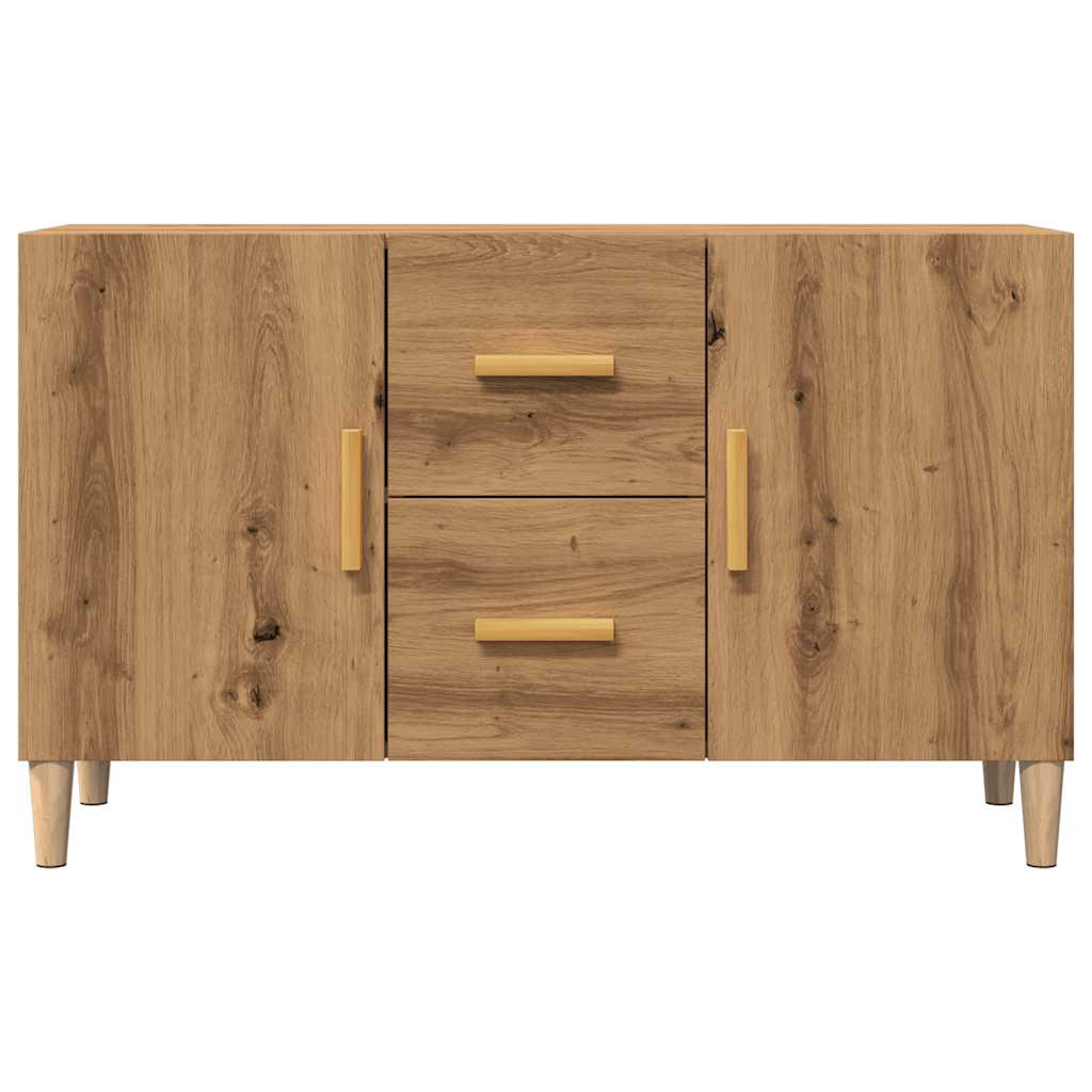 Dressoir 100x36x60 cm bewerkt hout artisanaal eikenkleurig is nu te koop bij PeponiXL, paradijselijk wonen!