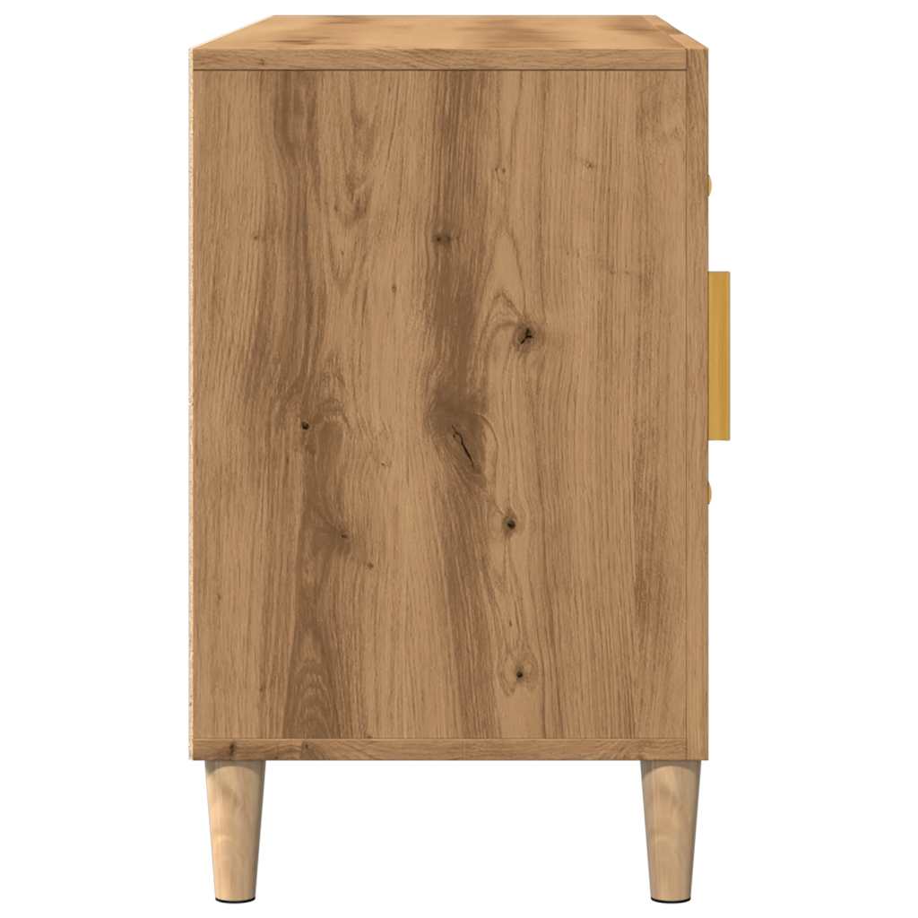 Dressoir 100x36x60 cm bewerkt hout artisanaal eikenkleurig is nu te koop bij PeponiXL, paradijselijk wonen!