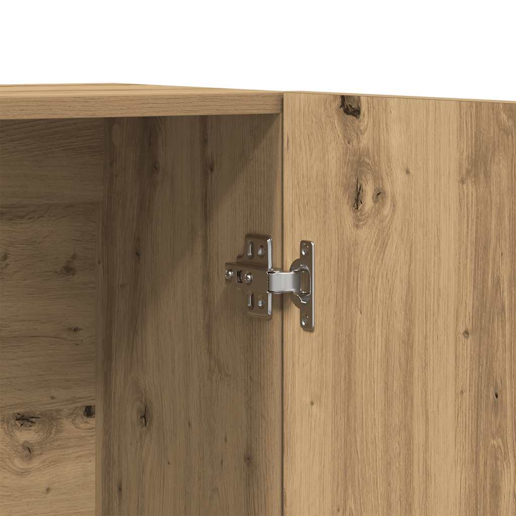 Hoge kast 70x31x115 cm bewerkt hout artisanaal eikenkleur is nu te koop bij PeponiXL, paradijselijk wonen!
