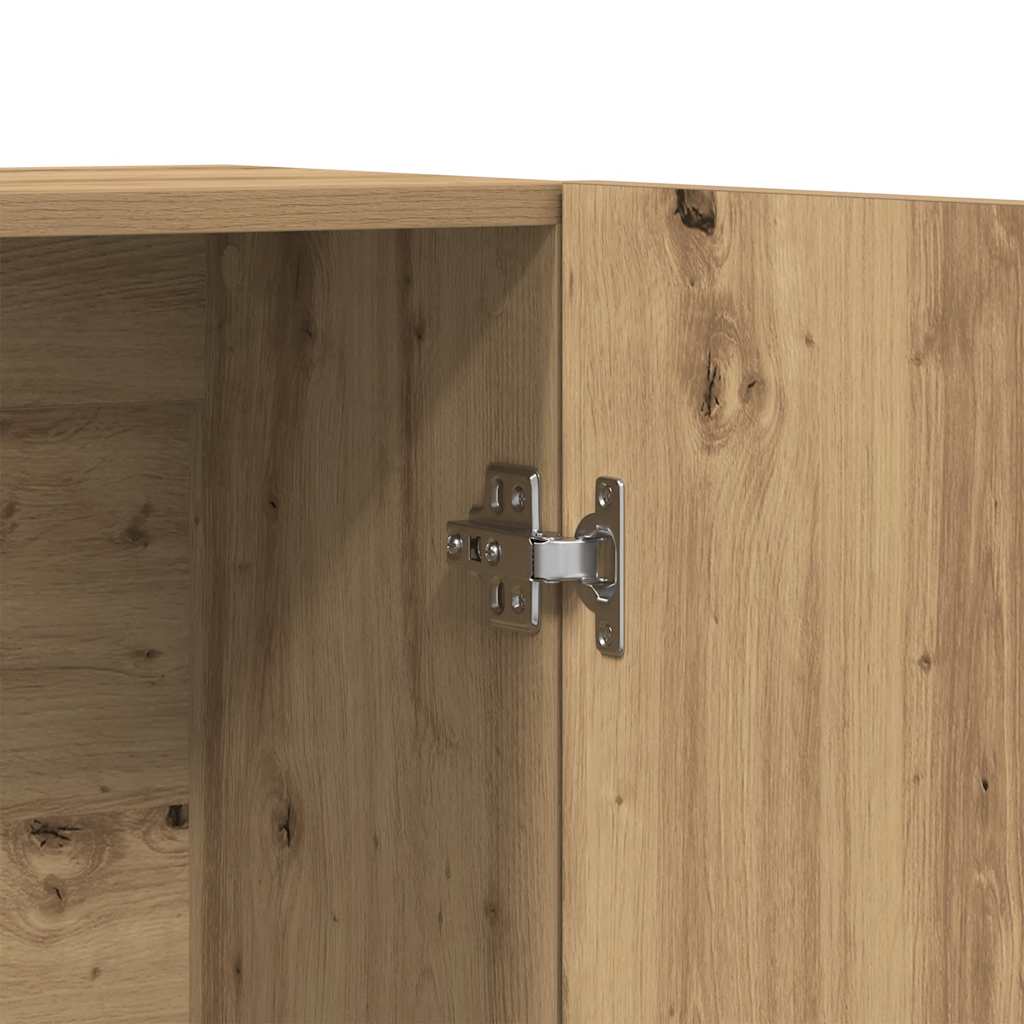 Hoge kast 70x31x115 cm bewerkt hout artisanaal eikenkleur is nu te koop bij PeponiXL, paradijselijk wonen!