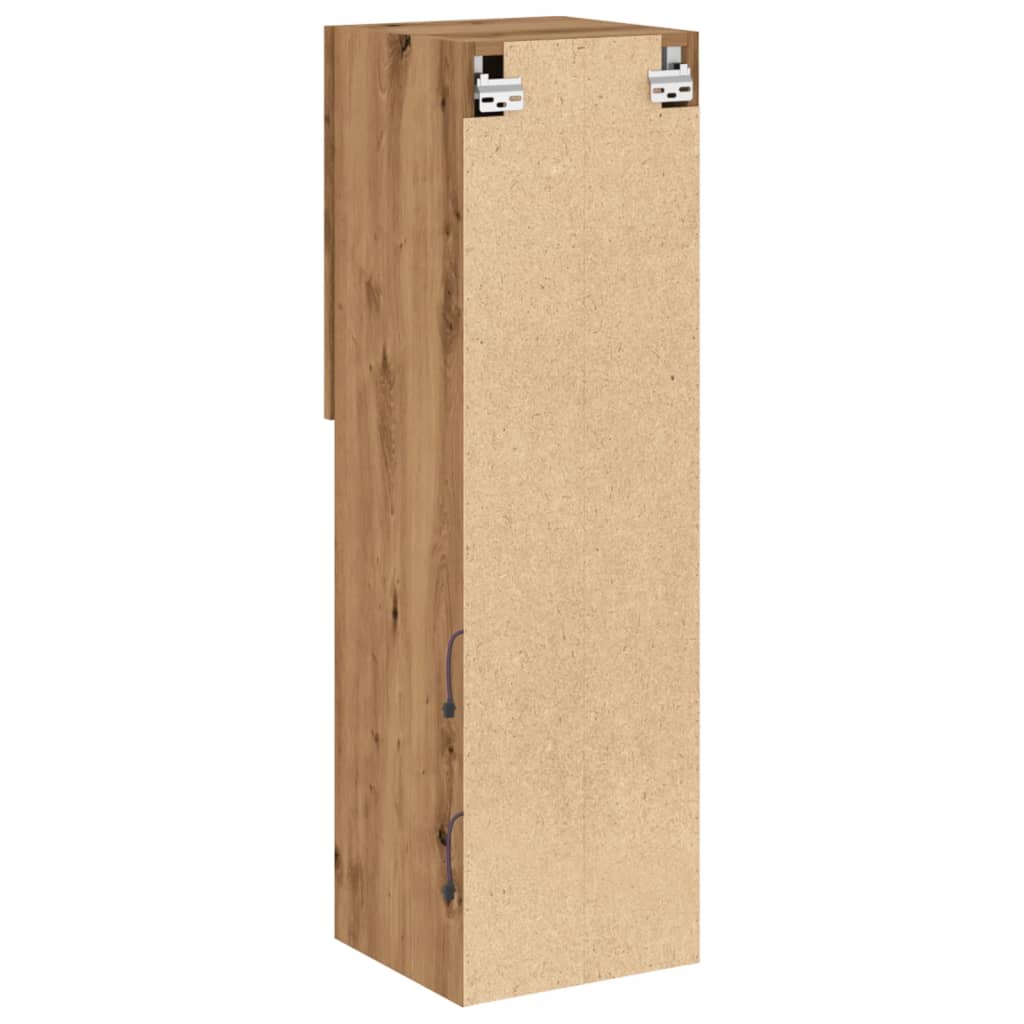 Tv-meubel met LED-verlichting 30,5x30x102 cm artisanaal eiken is nu te koop bij PeponiXL, paradijselijk wonen!