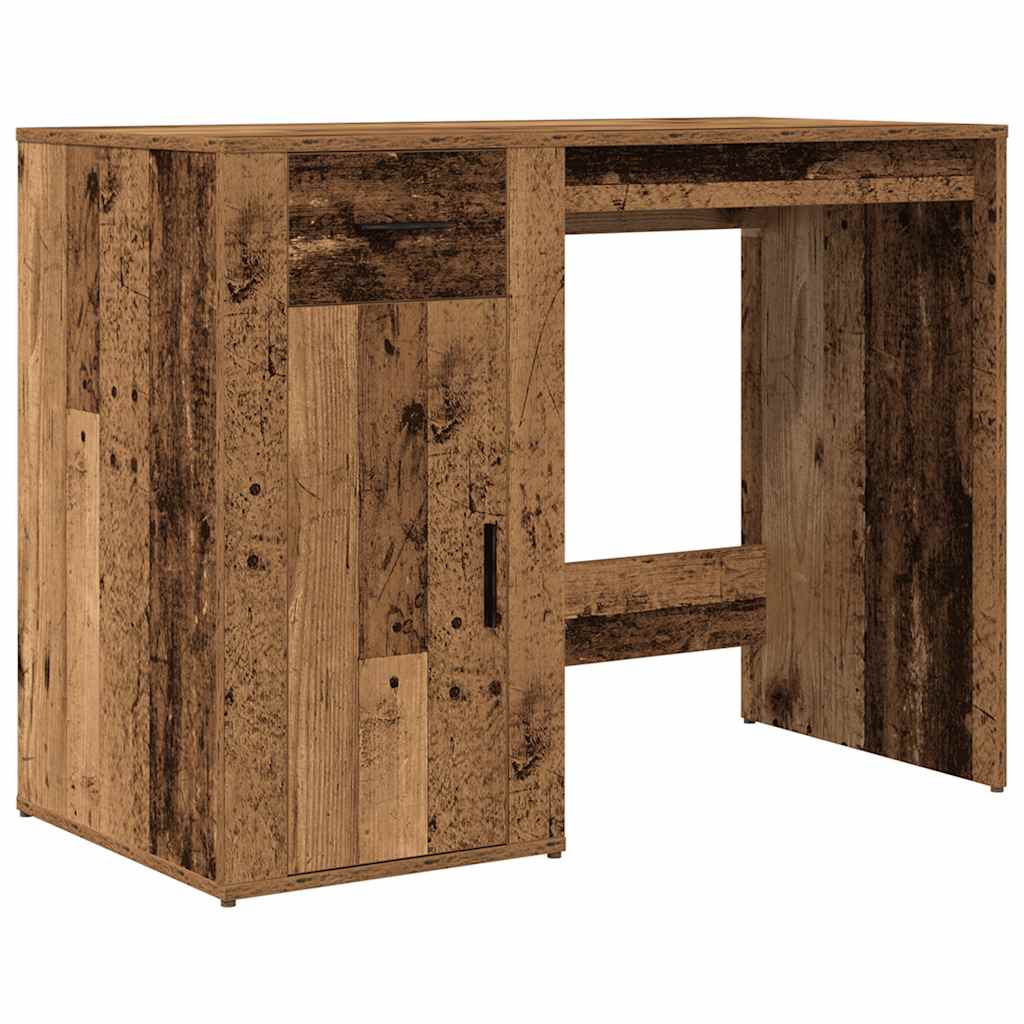 Bureau 100x49x75 cm bewerkt hout oud houtkleurig is nu te koop bij PeponiXL, paradijselijk wonen!