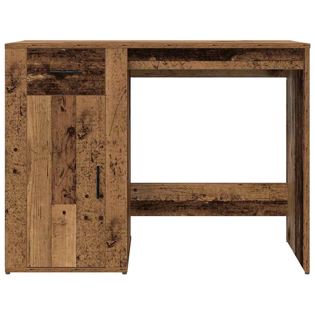 Bureau 100x49x75 cm bewerkt hout oud houtkleurig is nu te koop bij PeponiXL, paradijselijk wonen!