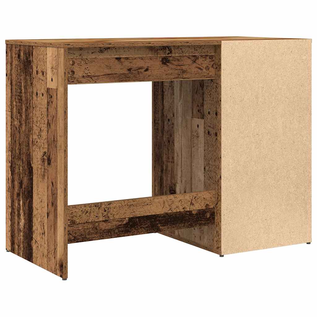Bureau 100x49x75 cm bewerkt hout oud houtkleurig is nu te koop bij PeponiXL, paradijselijk wonen!