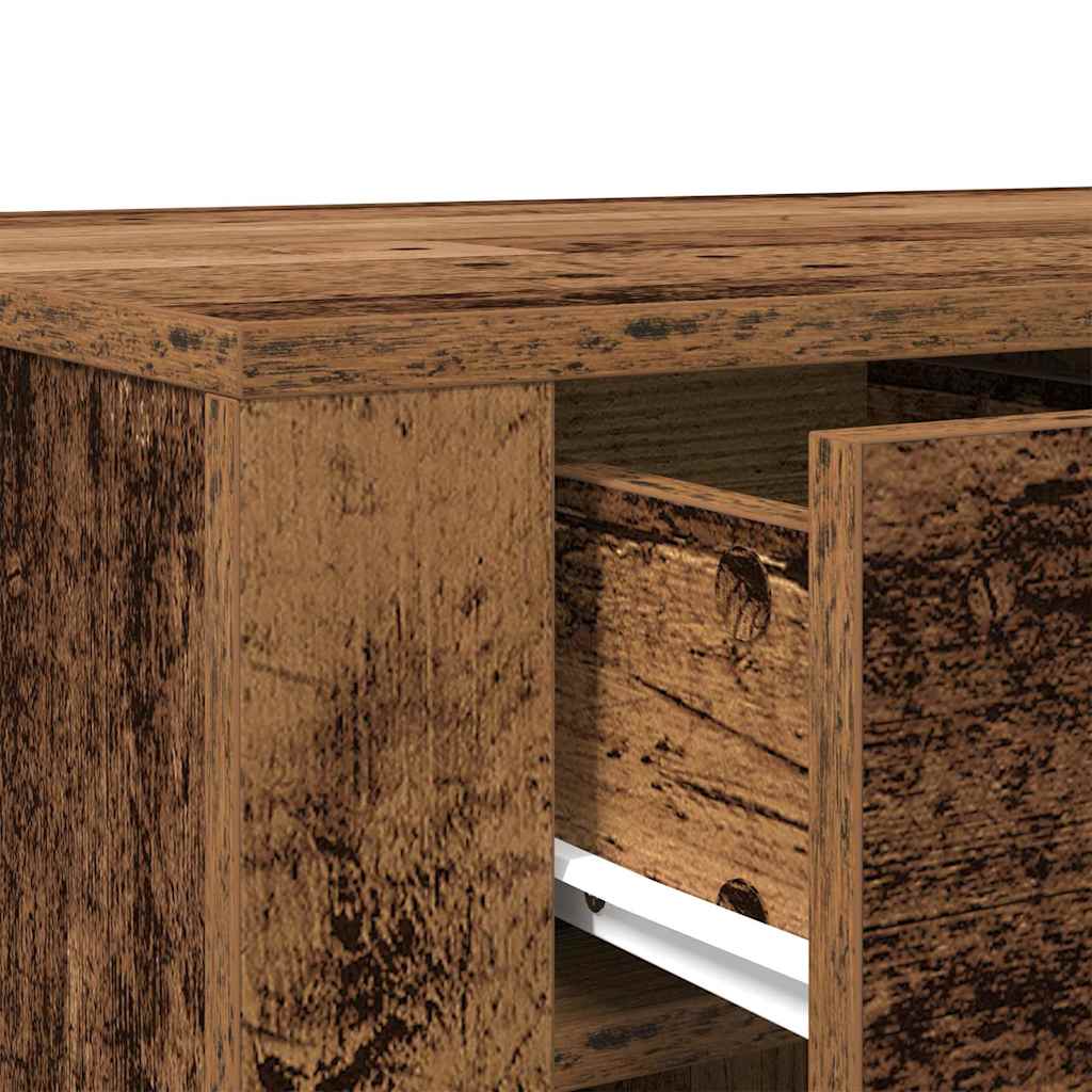 Bureau 100x49x75 cm bewerkt hout oud houtkleurig is nu te koop bij PeponiXL, paradijselijk wonen!