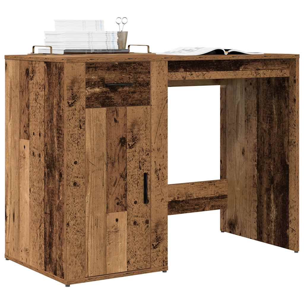 Bureau 100x49x75 cm bewerkt hout oud houtkleurig is nu te koop bij PeponiXL, paradijselijk wonen!