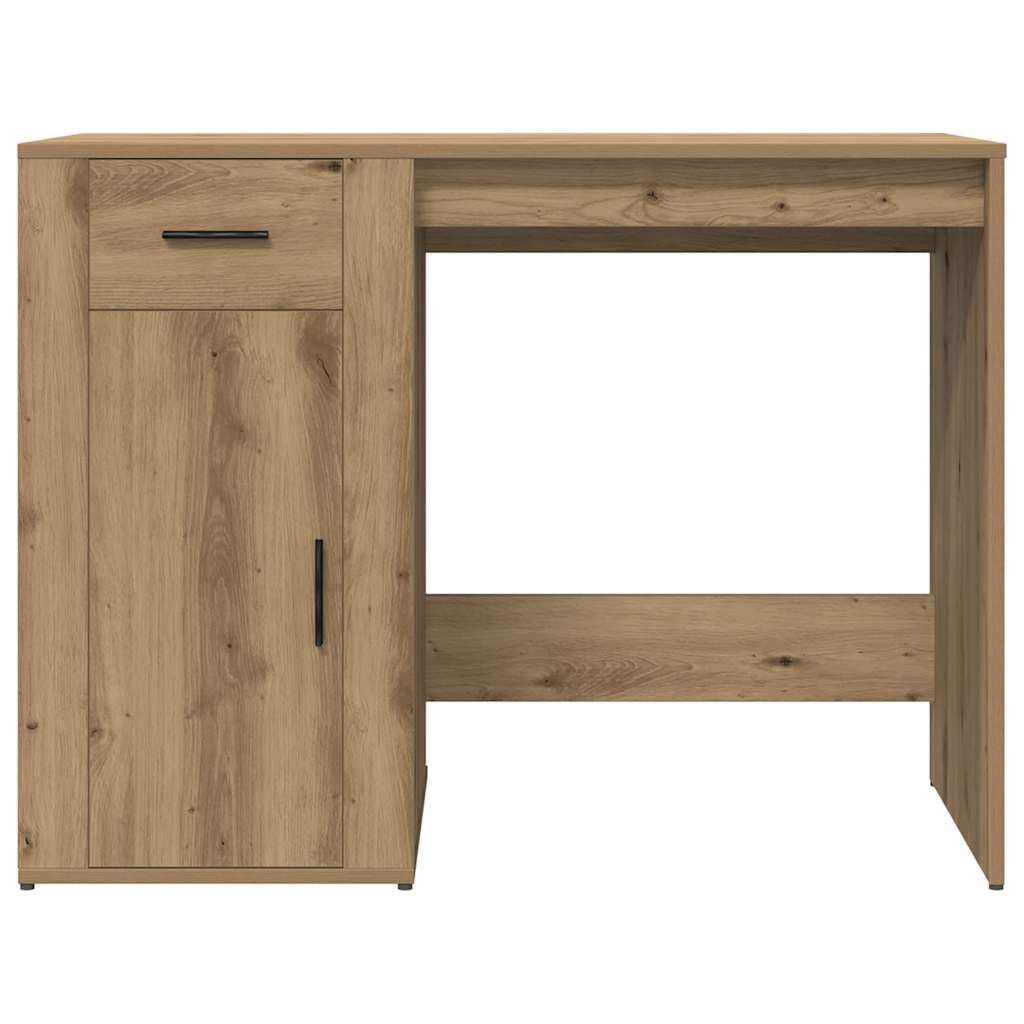 Bureau 100x49x75 cm bewerkt hout artisanaal eikenkleur is nu te koop bij PeponiXL, paradijselijk wonen!