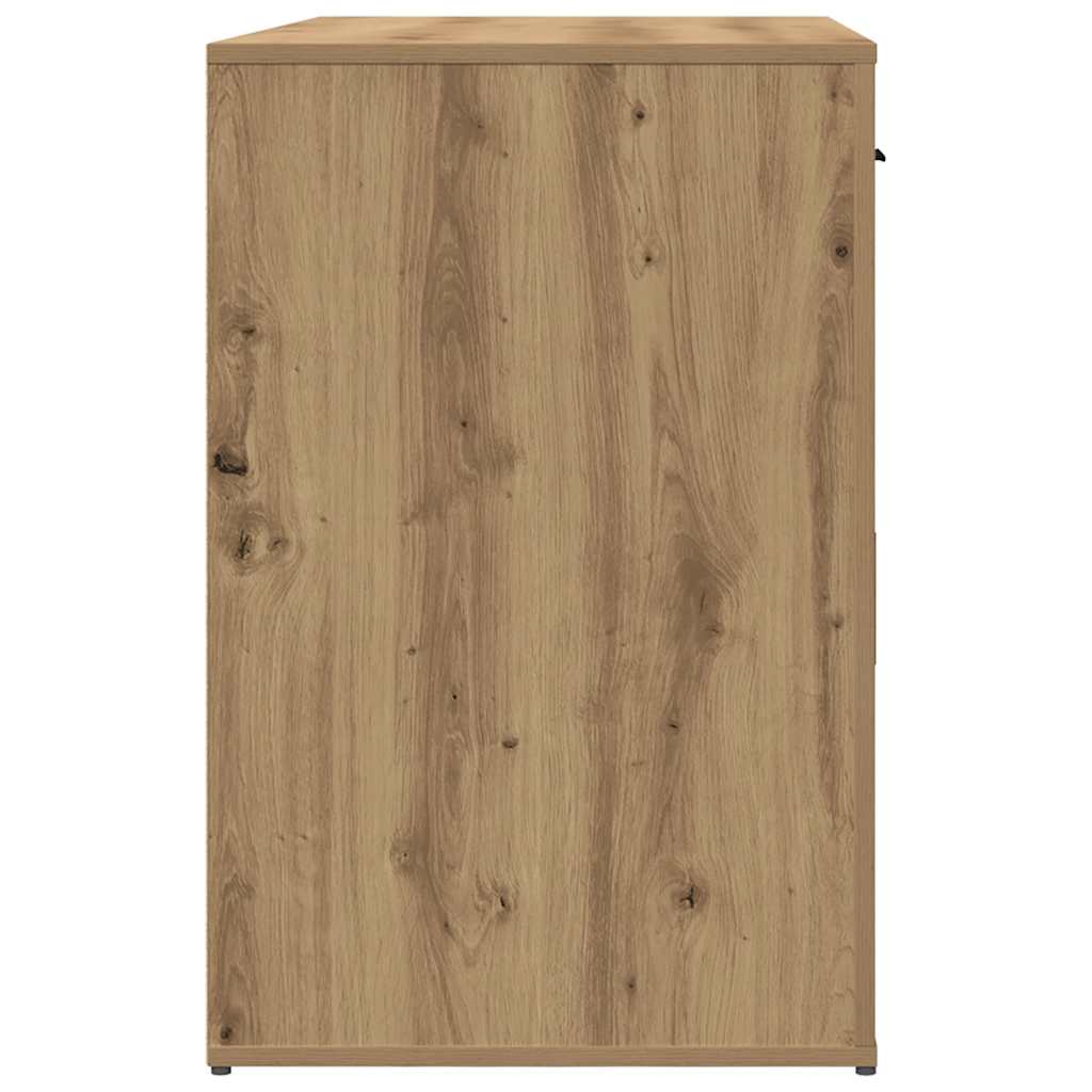 Bureau 100x49x75 cm bewerkt hout artisanaal eikenkleur is nu te koop bij PeponiXL, paradijselijk wonen!