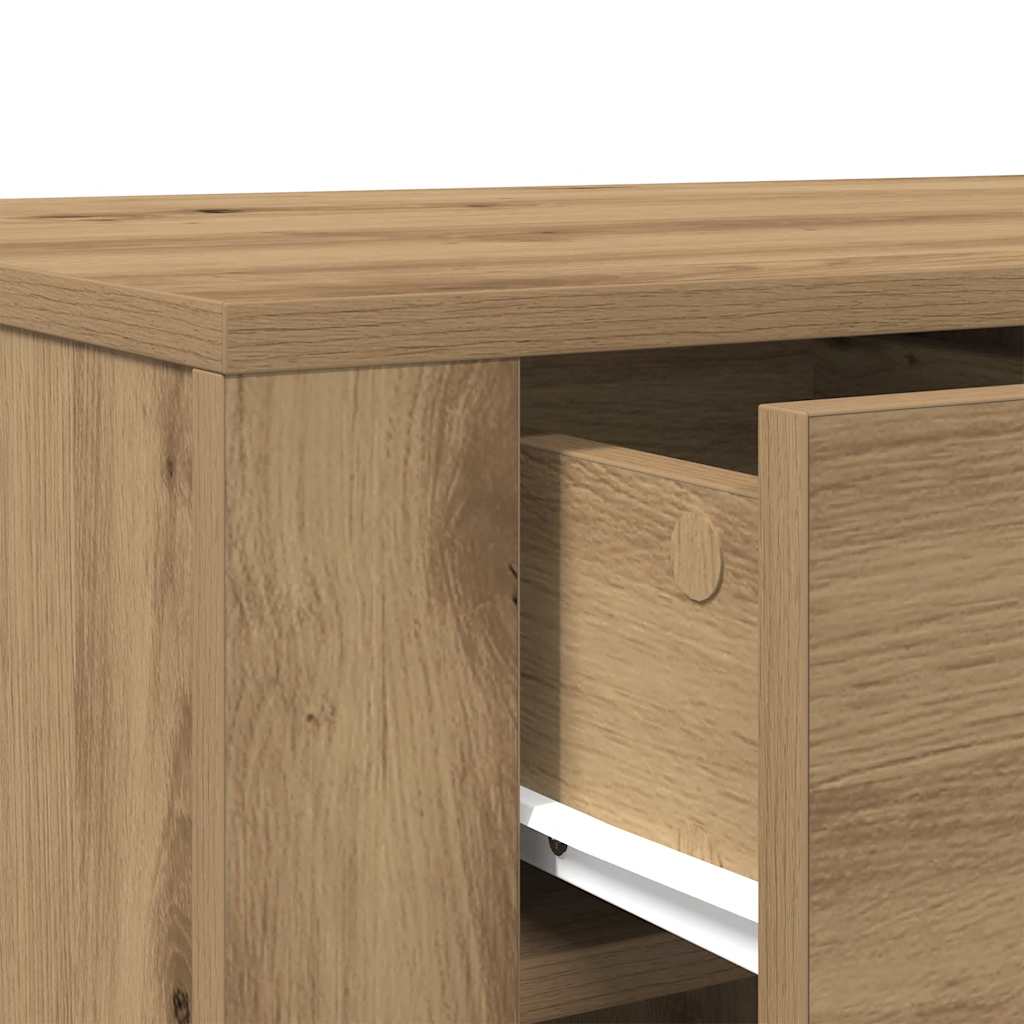 Bureau 100x49x75 cm bewerkt hout artisanaal eikenkleur is nu te koop bij PeponiXL, paradijselijk wonen!