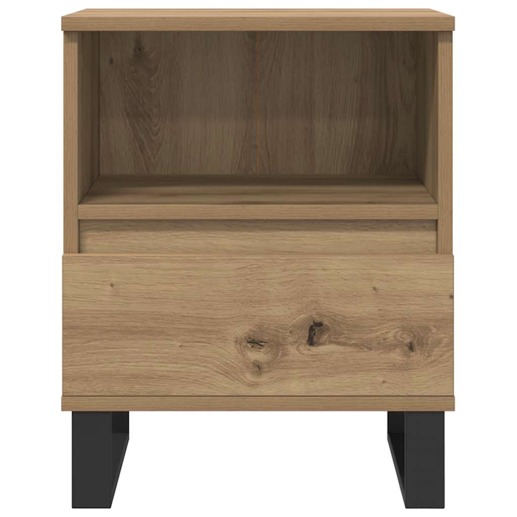 Nachtkastjes 2 st 40x35x50cm bewerkt hout artisanaal eikenkleur is nu te koop bij PeponiXL, paradijselijk wonen!