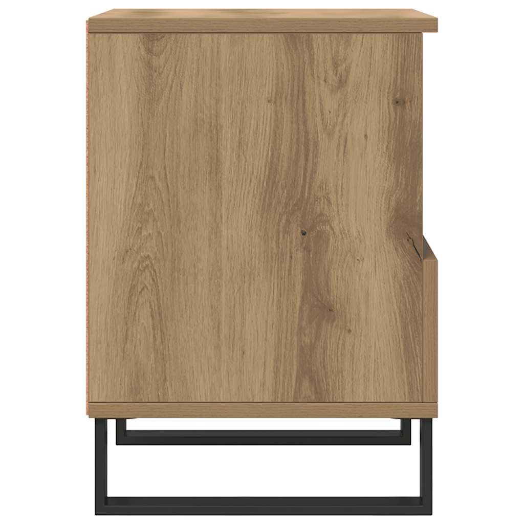 Nachtkastjes 2 st 40x35x50cm bewerkt hout artisanaal eikenkleur is nu te koop bij PeponiXL, paradijselijk wonen!