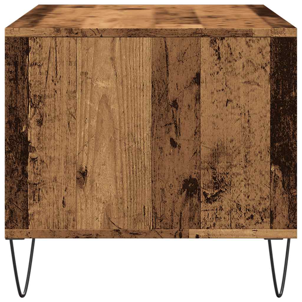 Salontafel 90x49x45 cm bewerkt hout oud houtkleurig is nu te koop bij PeponiXL, paradijselijk wonen!