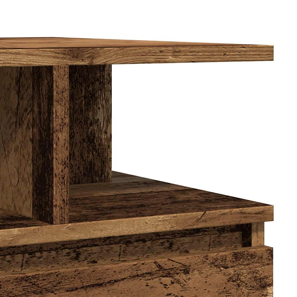 Salontafel 90x49x45 cm bewerkt hout oud houtkleurig is nu te koop bij PeponiXL, paradijselijk wonen!