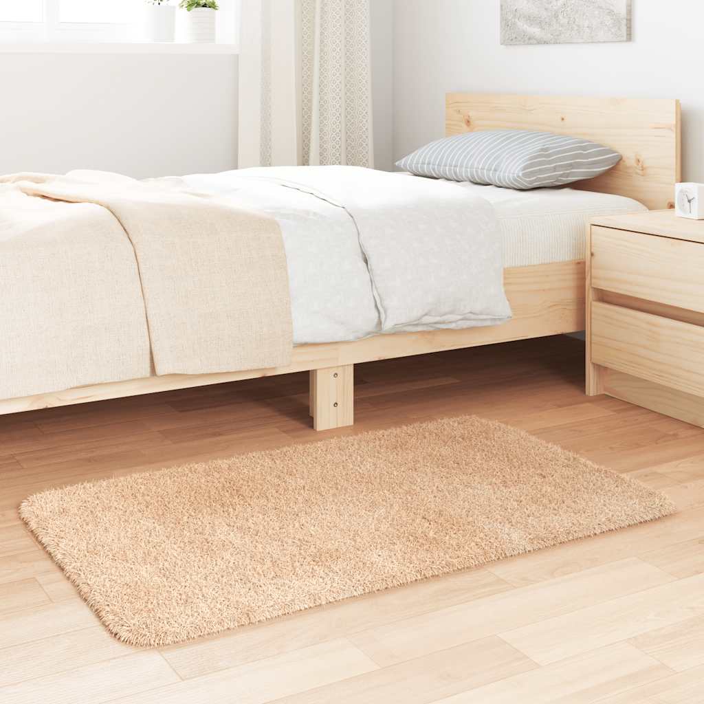 Hoogpolig vloerkleed NAVARRA 60x100 cm polyester beige is nu te koop bij PeponiXL, paradijselijk wonen!