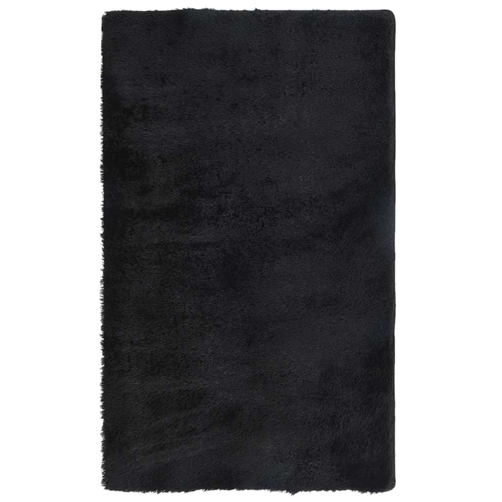 Hoogpolig vloerkleed NAVARRA 60x100 cm polyester zwart is nu te koop bij PeponiXL, paradijselijk wonen!