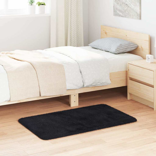 Hoogpolig vloerkleed NAVARRA 60x100 cm polyester zwart is nu te koop bij PeponiXL, paradijselijk wonen!