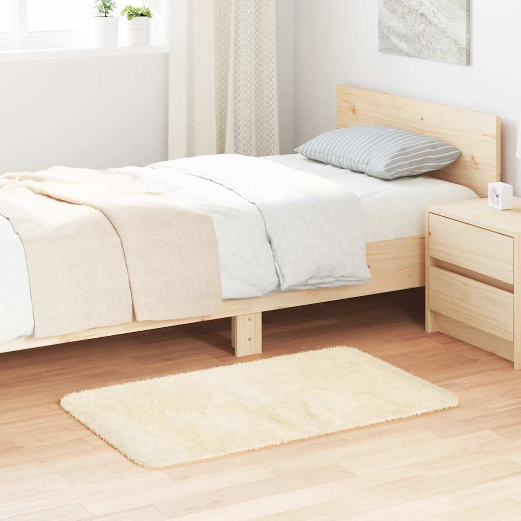 Hoogpolig vloerkleed NAVARRA 60x100 cm polyester crèmekleurig is nu te koop bij PeponiXL, paradijselijk wonen!