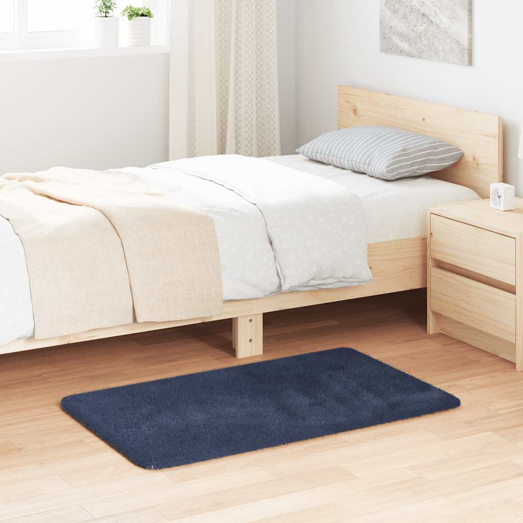 Hoogpolig vloerkleed NAVARRA 60x100 cm polyester marineblauw is nu te koop bij PeponiXL, paradijselijk wonen!