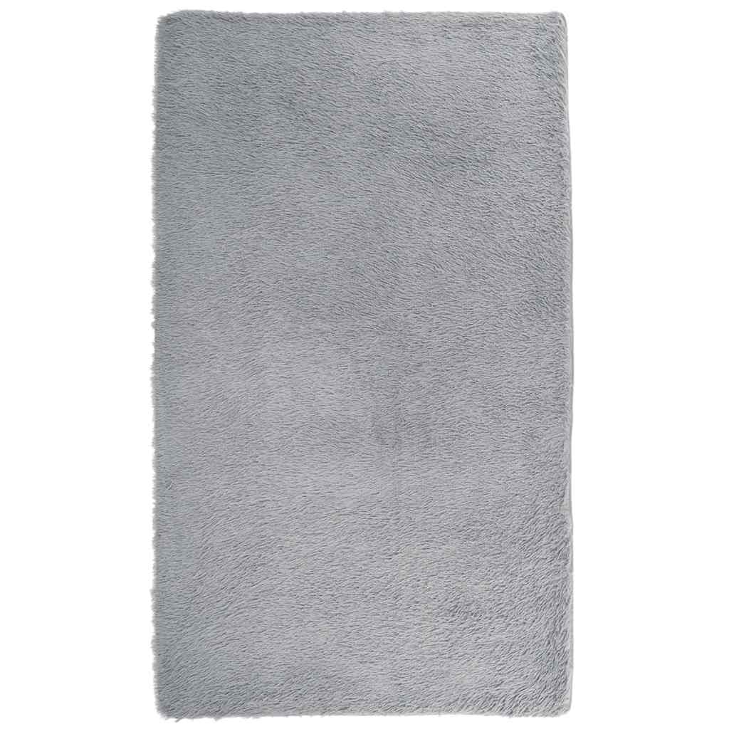 Hoogpolig vloerkleed NAVARRA 60x100 cm polyester zilvergrijs is nu te koop bij PeponiXL, paradijselijk wonen!