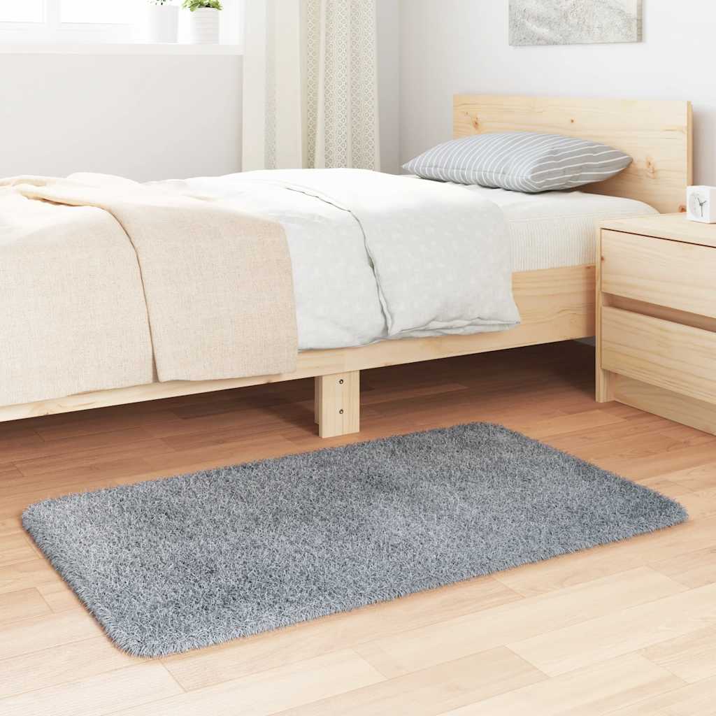 Hoogpolig vloerkleed NAVARRA 60x100 cm polyester zilvergrijs is nu te koop bij PeponiXL, paradijselijk wonen!