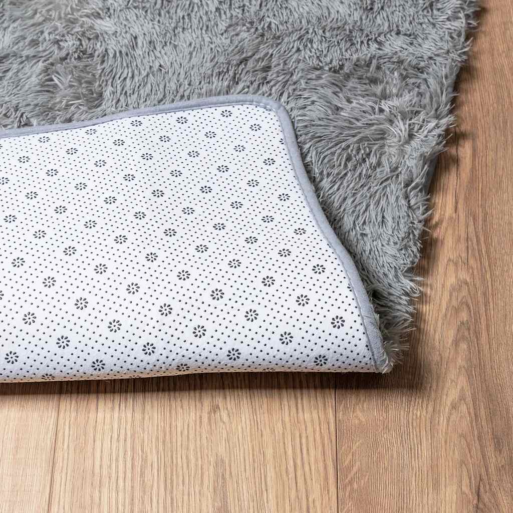 Hoogpolig vloerkleed NAVARRA 60x100 cm polyester zilvergrijs is nu te koop bij PeponiXL, paradijselijk wonen!