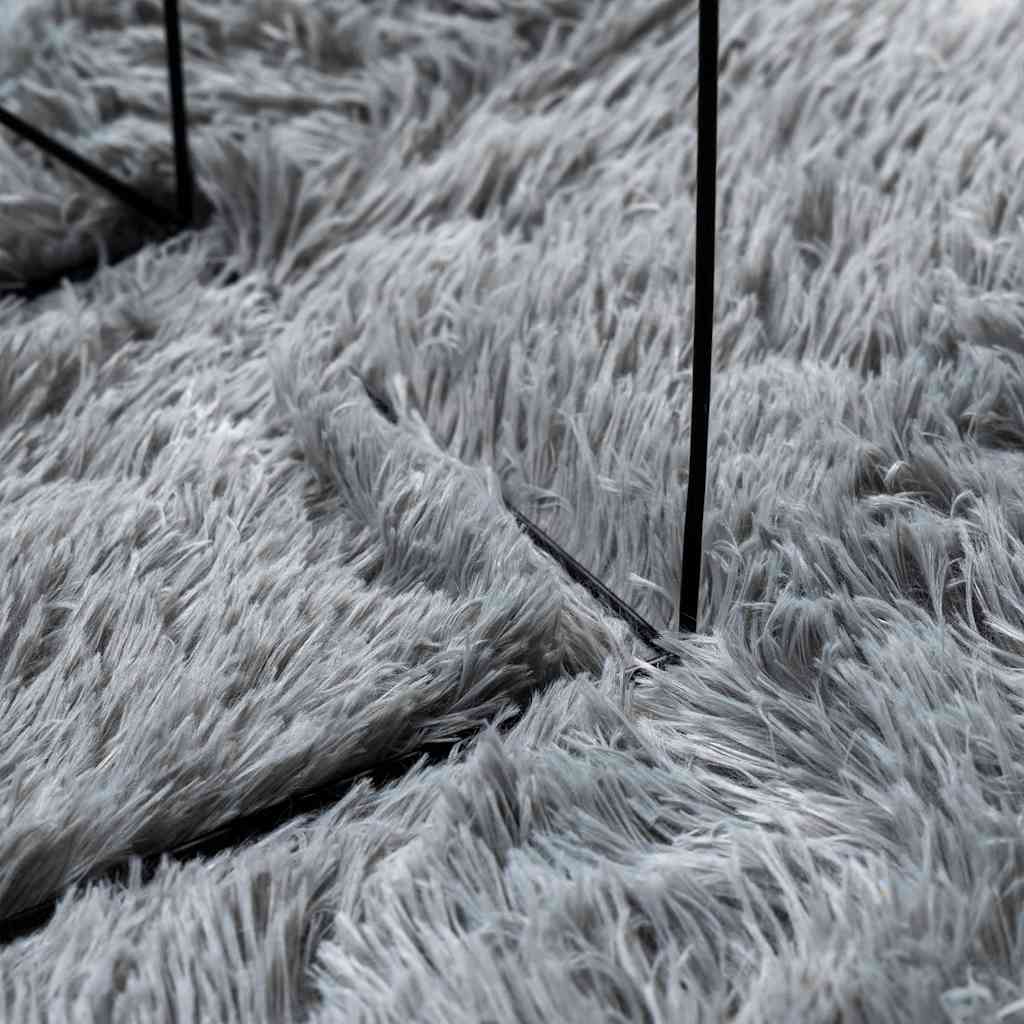 Hoogpolig vloerkleed NAVARRA 60x100 cm polyester zilvergrijs is nu te koop bij PeponiXL, paradijselijk wonen!