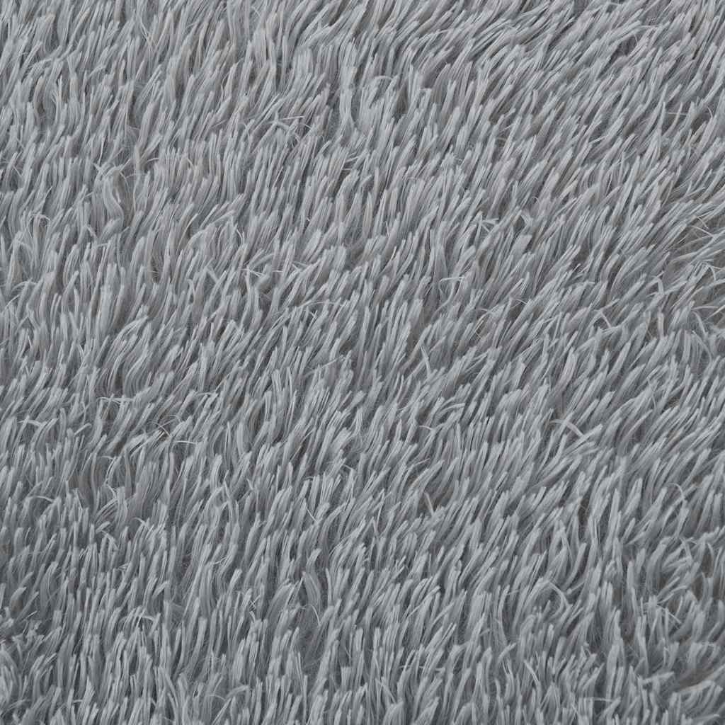 Hoogpolig vloerkleed NAVARRA 60x100 cm polyester zilvergrijs is nu te koop bij PeponiXL, paradijselijk wonen!