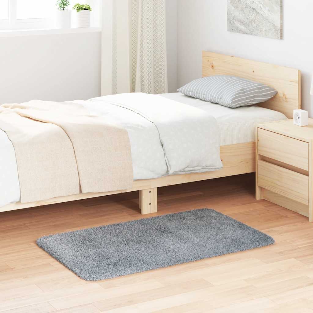 Hoogpolig vloerkleed NAVARRA 60x100 cm polyester zilvergrijs is nu te koop bij PeponiXL, paradijselijk wonen!