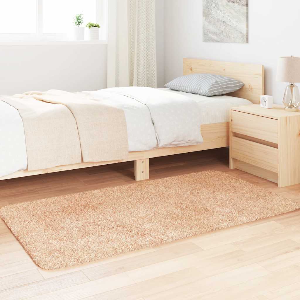 Hoogpolig vloerkleed NAVARRA 80x150 cm polyester beige is nu te koop bij PeponiXL, paradijselijk wonen!