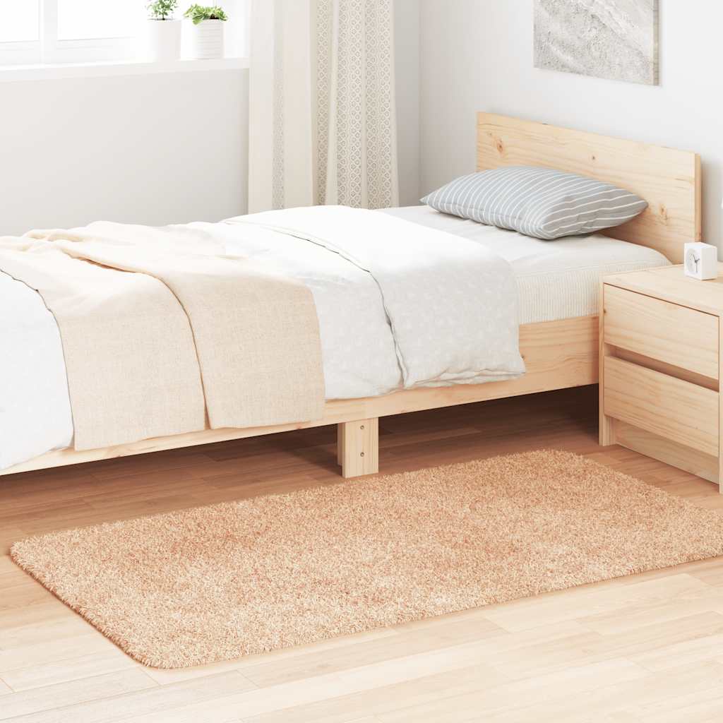 Hoogpolig vloerkleed NAVARRA 80x150 cm polyester beige is nu te koop bij PeponiXL, paradijselijk wonen!