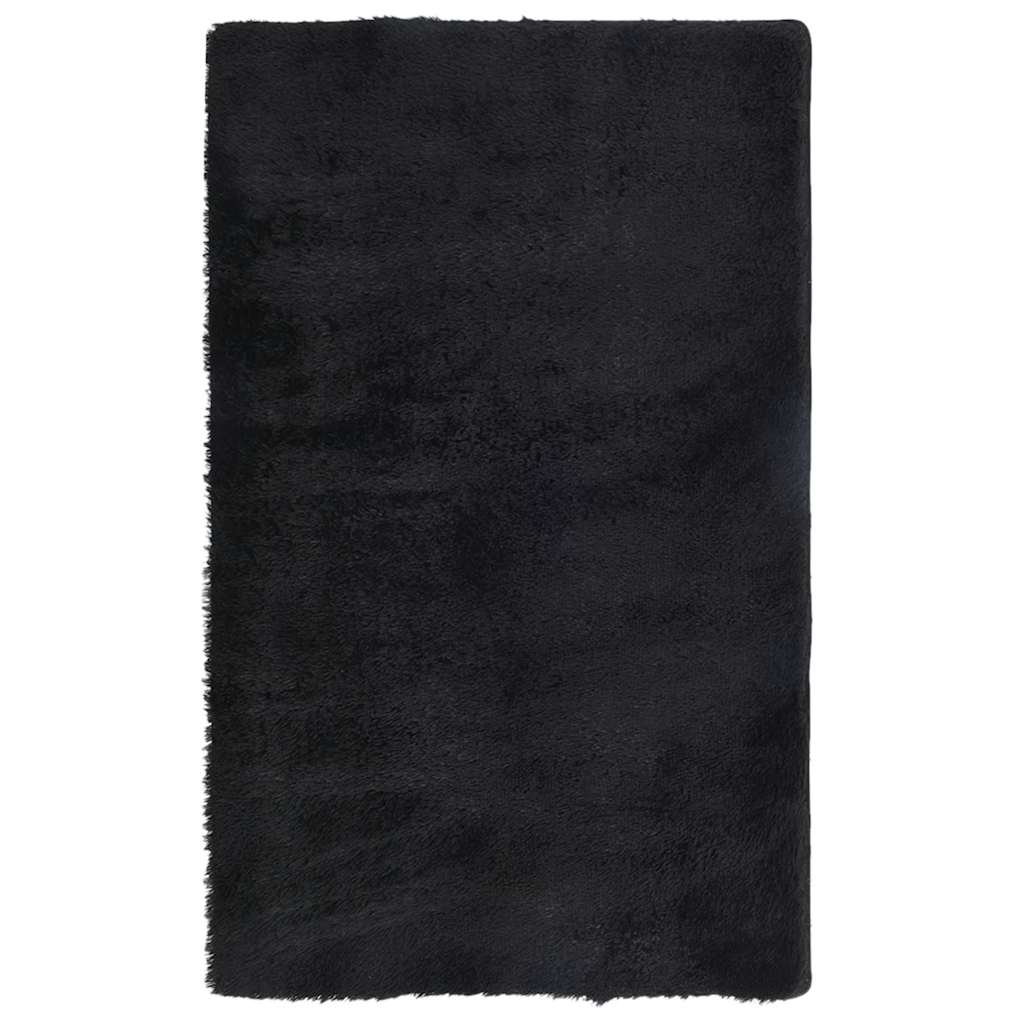Hoogpolig vloerkleed NAVARRA 80x150 cm polyester zwart is nu te koop bij PeponiXL, paradijselijk wonen!