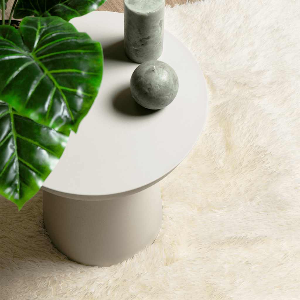 Hoogpolig vloerkleed NAVARRA 80x150 cm polyester crèmekleurig is nu te koop bij PeponiXL, paradijselijk wonen!