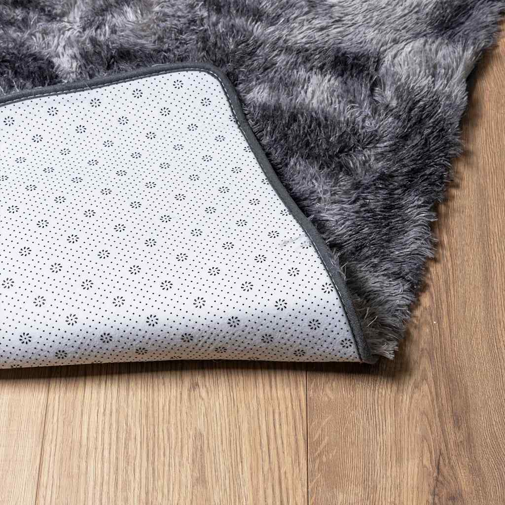 Hoogpolig vloerkleed NAVARRA 80x150 cm polyester donkergrijs is nu te koop bij PeponiXL, paradijselijk wonen!
