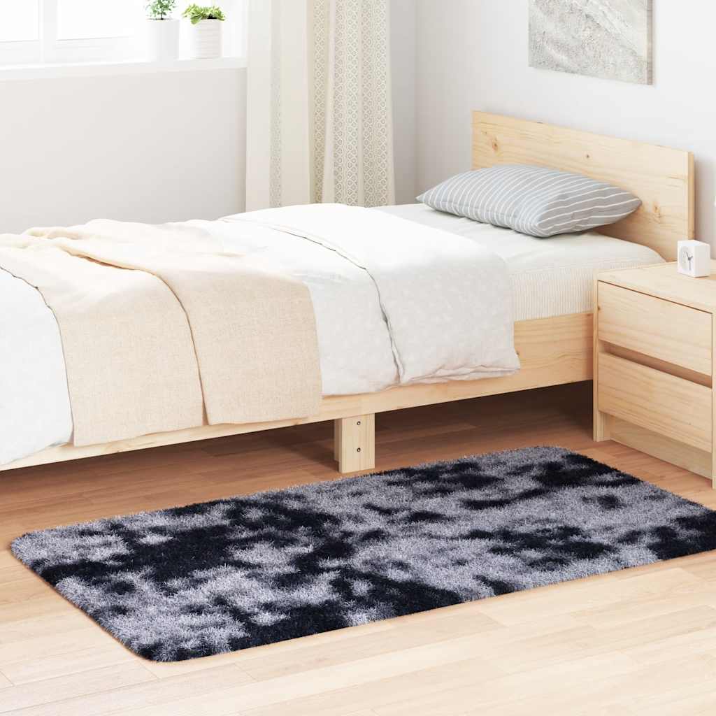 Hoogpolig vloerkleed NAVARRA 80x150 cm polyester donkergrijs is nu te koop bij PeponiXL, paradijselijk wonen!