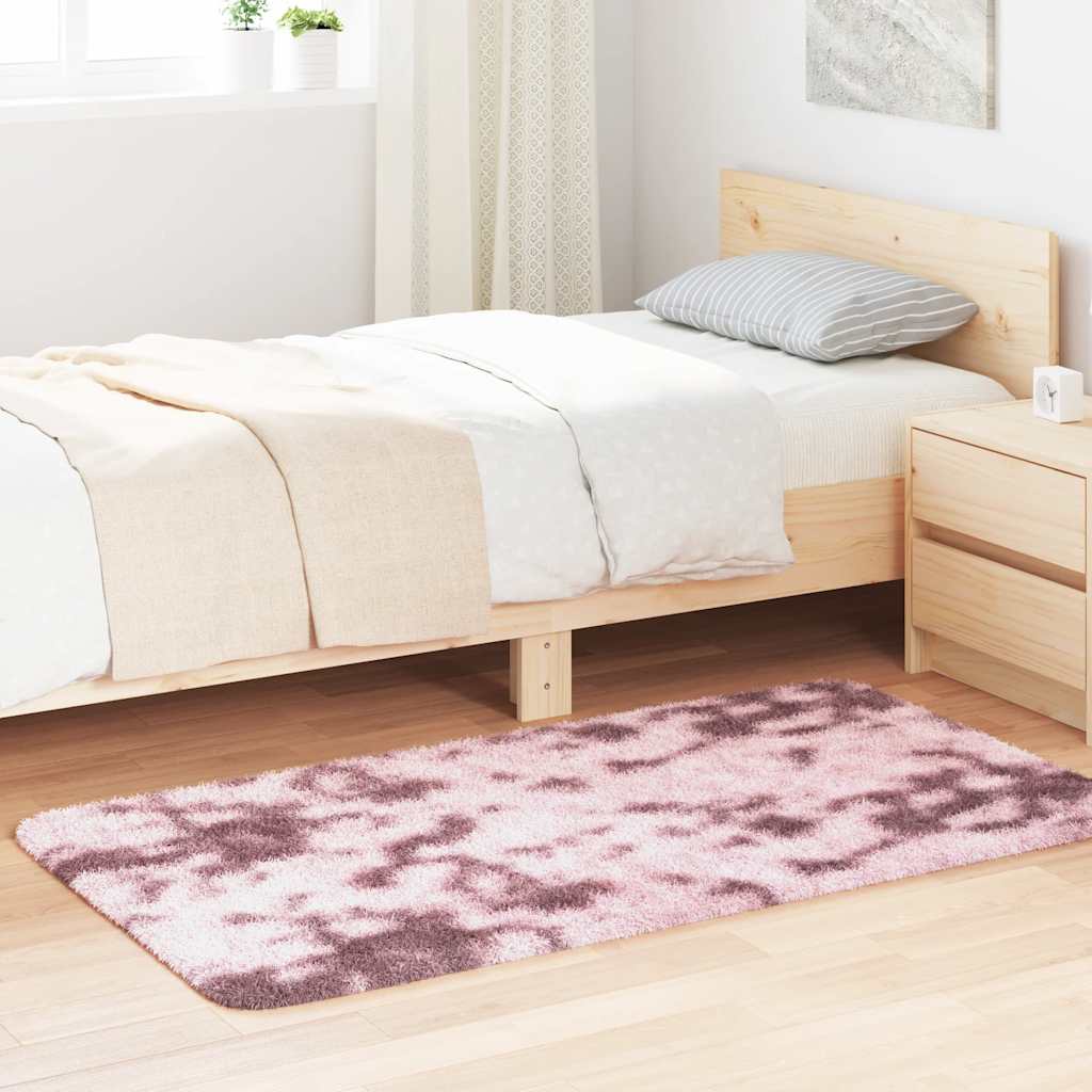 Hoogpolig vloerkleed NAVARRA 80x150 cm polyester stoffig roze is nu te koop bij PeponiXL, paradijselijk wonen!