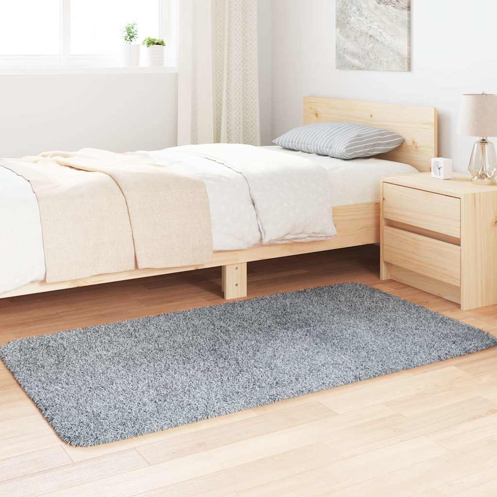 Hoogpolig vloerkleed NAVARRA 80x150 cm polyester lichtgrijs is nu te koop bij PeponiXL, paradijselijk wonen!